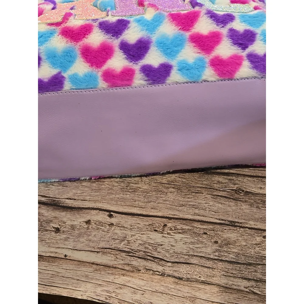 Ms. Gwen's OMG Accessories Heart DANCE Duffle In Orchid Cute & Soft NWT (225)